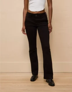 AE Stretch High-Waisted Kick Boot Trouser Black