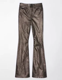 AE Stretch Glitter Super High-Waisted Flare Pant -American Eagle Fashion 1325 5055 013 f