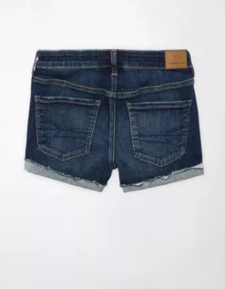 AE Next Level Low-Rise Denim Short Short Dark Indigo -American Eagle Fashion 1331 7741 738 b