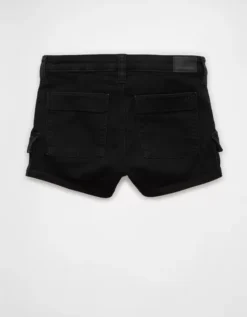 AE Next Level High-Waisted Denim Short Short Black -American Eagle Fashion 1331 8203 001 b