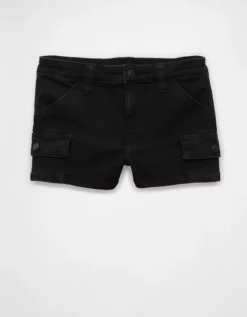 AE Next Level High-Waisted Denim Short Short Black -American Eagle Fashion 1331 8203 001 f