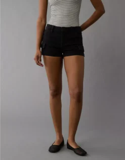 AE Next Level High-Waisted Denim Short Short Black