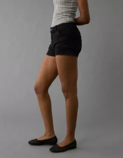AE Next Level High-Waisted Denim Short Short Black -American Eagle Fashion 1331 8203 001 os