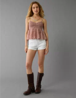 AE Next Level Denim Micro Short White