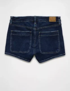 AE Next Level High-Waisted Denim Short Short Dark Waves -American Eagle Fashion 1333 8193 894 b