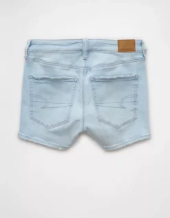 AE Next Level High-Waisted Denim Short Short Iced Light Indigo -American Eagle Fashion 1333 8194 980 b