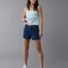 AE Strigid Super High-Waisted Relaxed Denim Short Dark Indigo