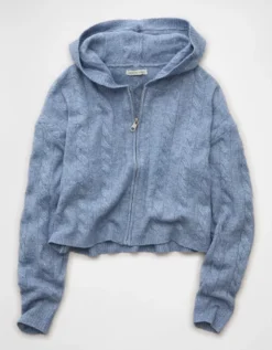 AE Whoa So Soft Cropped Zip-Up Hoodie Blue -American Eagle Fashion 1340 1628 400 f