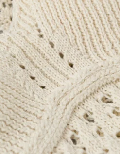 AE V-Neck Pointelle Scalloped Crochet Tank Top Cream -American Eagle Fashion 1341 1464 106 d1