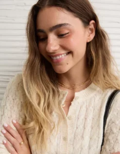 AE Whoa So Soft Button-Front Cardigan Cream -American Eagle Fashion 1341 1540 106 d2