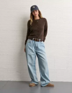 AE Whoa So Soft Button-Front Cardigan Brown -American Eagle Fashion 1341 1540 200 d3