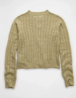 AE Whoa So Soft Button-Front Cardigan Green -American Eagle Fashion 1341 1540 300 b