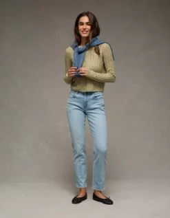 AE Whoa So Soft Button-Front Cardigan Green -American Eagle Fashion 1341 1540 300 os