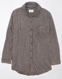 AE Oversized Plaid Flannel Shirt -American Eagle Fashion 1354 5378 001 f
