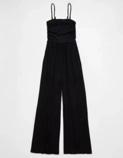 AE Soft & Sexy Tube Top Jumpsuit Black -American Eagle Fashion 1396 8037 001 b