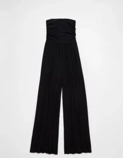 AE Soft & Sexy Tube Top Jumpsuit Black -American Eagle Fashion 1396 8037 001 f