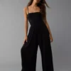 AE Soft & Sexy Tube Top Jumpsuit Black