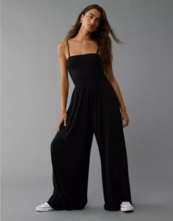 AE Soft & Sexy Tube Top Jumpsuit Black