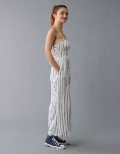 AE Catie Corset Jumpsuit Navy -American Eagle Fashion 1396 8198 410 os