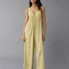AE Sunchaser Knit V-Neck Jumpsuit Yellow