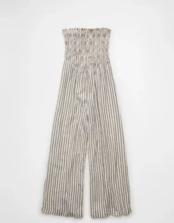 AE Bella Strapless Jumpsuit Black -American Eagle Fashion 1396 8584 001 f