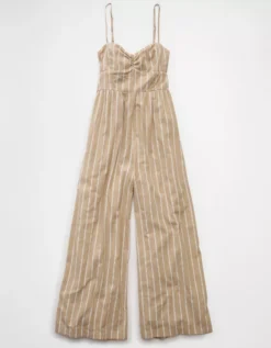 AE Catie Corset Jumpsuit Tan -American Eagle Fashion 1396 8593 207 f