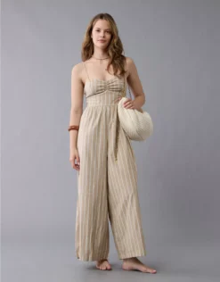 AE Catie Corset Jumpsuit Tan