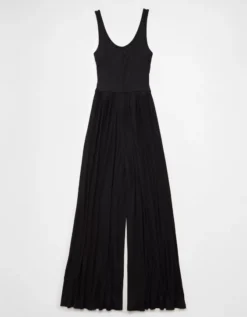 AE Soft & Sexy Seamed Corset Jumpsuit Black -American Eagle Fashion 1396 8705 001 b