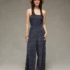 AE Sunchaser Knit Babydoll Jumpsuit Navy
