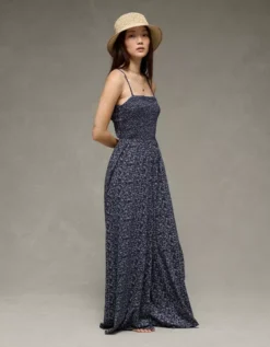 AE Sunchaser Knit Babydoll Jumpsuit Navy -American Eagle Fashion 1396 9162 410 os