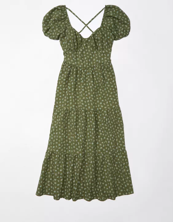 AE Floral Open Back Corset Midi Dress 3 AE Floral Open Back Corset Midi Dress - Image 3