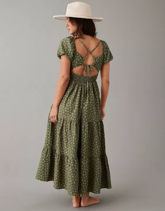 AE Floral Open Back Corset Midi Dress 2 AE Floral Open Back Corset Midi Dress - Image 2