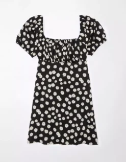 AE Puff Sleeve Babydoll Mini Dress -American Eagle Fashion 1399 7252 001 f
