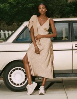 AE V-Neck Slip Midi Dress