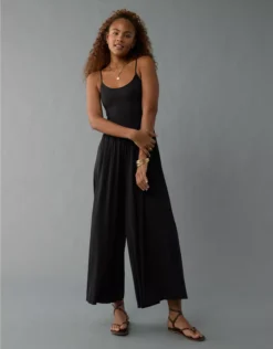 AE Soft And Sexy Wide-Leg Jumpsuit Black