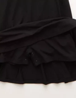 AE Knit Fit & Flare Mini Skort Dress Black -American Eagle Fashion 1399 7791 001 d3