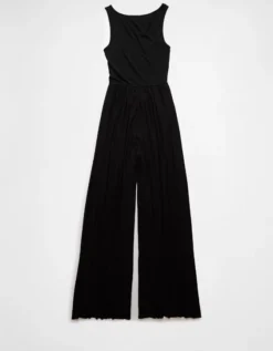 AE Soft & Sexy High Neck Jumpsuit Black -American Eagle Fashion 1399 8140 001 b