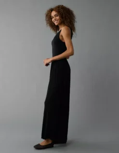 AE Soft & Sexy High Neck Jumpsuit Black -American Eagle Fashion 1399 8140 001 d2