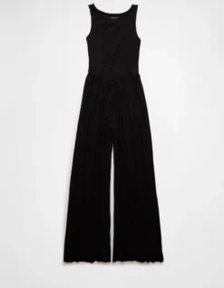 AE Soft & Sexy High Neck Jumpsuit Black -American Eagle Fashion 1399 8140 001 f