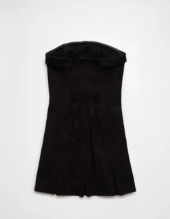 AE Foldover Tube Mini Dress Black -American Eagle Fashion 1399 8315 001 b