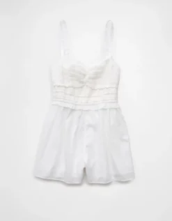 AE Crochet Bodice Romper Cream -American Eagle Fashion 1399 8364 106 f