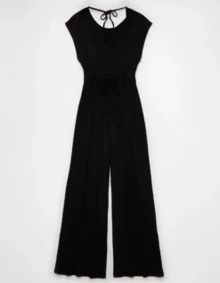AE Tie Back Jumpsuit Black -American Eagle Fashion 1399 8404 001 b