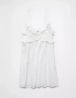 AE Ruffle Mini Slip Dress Cream -American Eagle Fashion 1399 8456 106 f