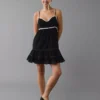AE Crochet Babydoll Mini Dress Black