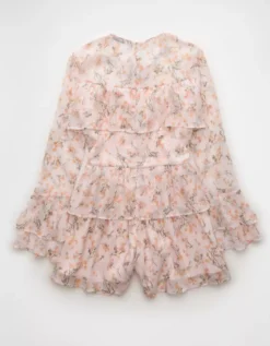 AE Long-Sleeve Ruffle Romper Multi -American Eagle Fashion 1399 8636 900 b