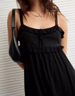 AE Ruffle Babydoll Romper Black -American Eagle Fashion 1399 8694 001 d2