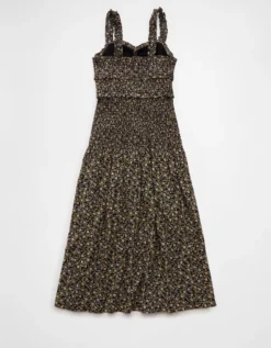 AE Catie Corset Smocked Floral Midi Dress Floral -American Eagle Fashion 1399 8695 459 b