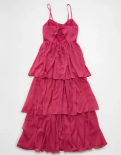 AE Sweetheart Tiered Maxi Dress Pink -American Eagle Fashion 1399 8750 615 b