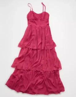 AE Sweetheart Tiered Maxi Dress Pink -American Eagle Fashion 1399 8750 615 f