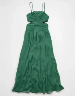 AE Strapless Cut-Out Maxi Dress Green Alpine -American Eagle Fashion 1399 8753 283 b